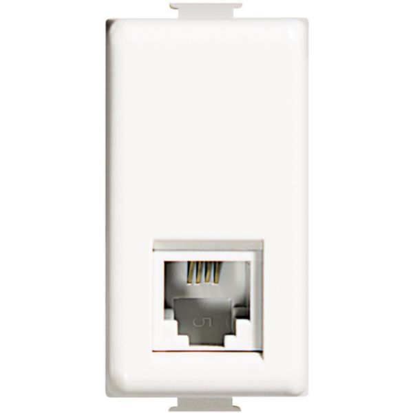 RJ11 telephone connector - antibacterial - white
