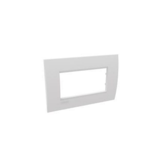 Cover plate 4 modules LivingLight white for plane column
