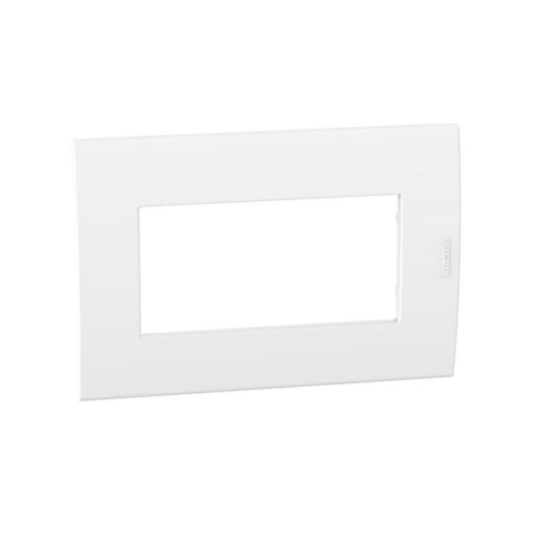 4 modules MatixGO Coverplate for columns and minicolums with curved Cover. White