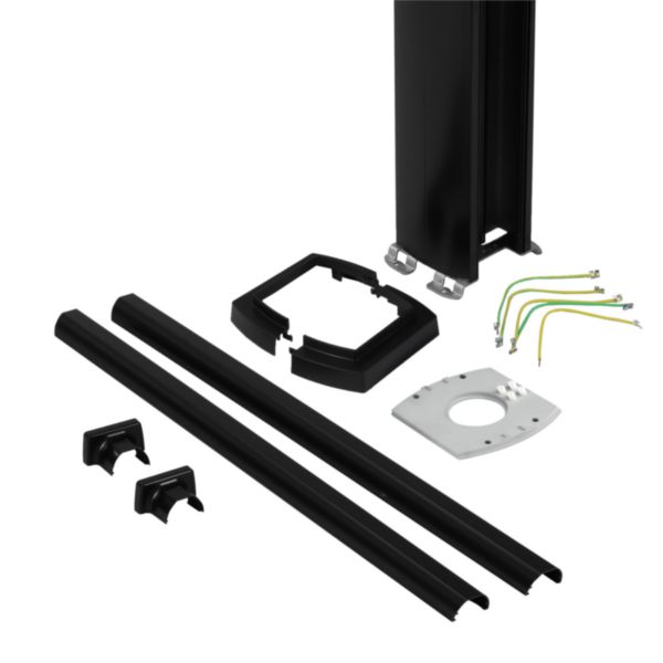 Double-face column height 2780 - 4060 mm. Black color