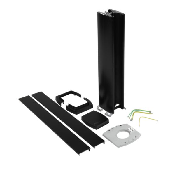 Interlink - double-face mini-column height 680 mm. Black color