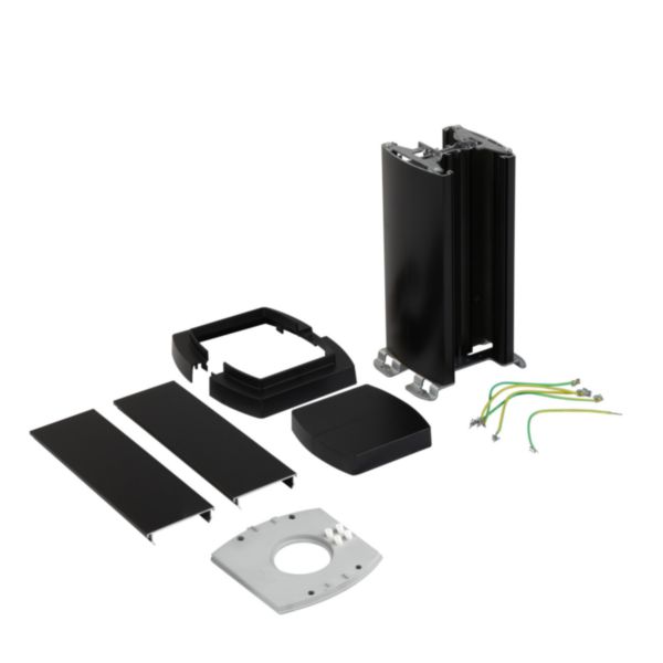 Double-face mini-column height 334 mm. Black color