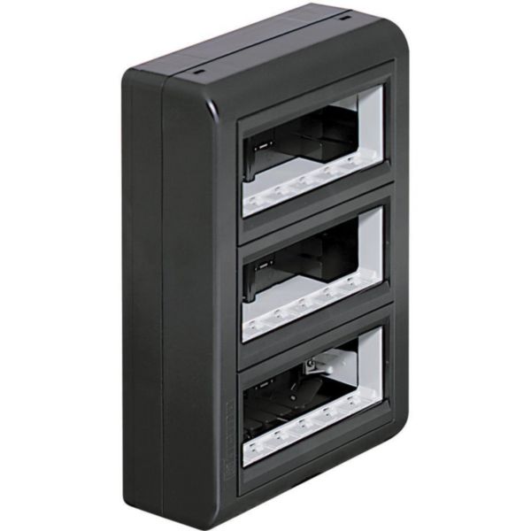 Wall-mounting multifunction switchboard grey with frame