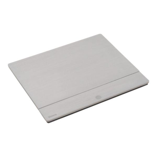 Pop-up - For flush mounting in furniture. 4 modules - Cover finish Brushed aluminum