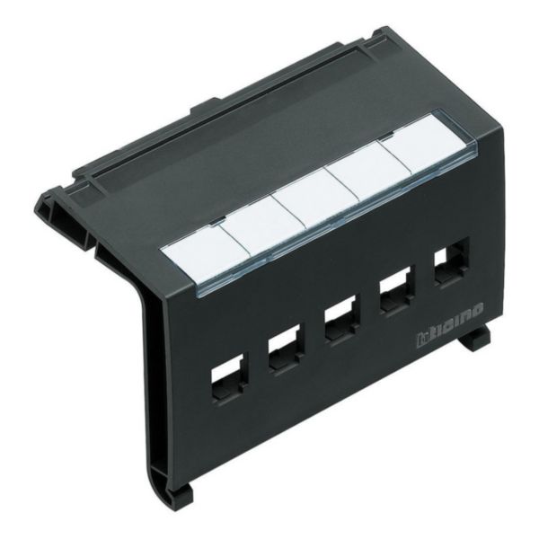 Support for 5 connectors RJ45 IDC110 to use in underfloor boxes
