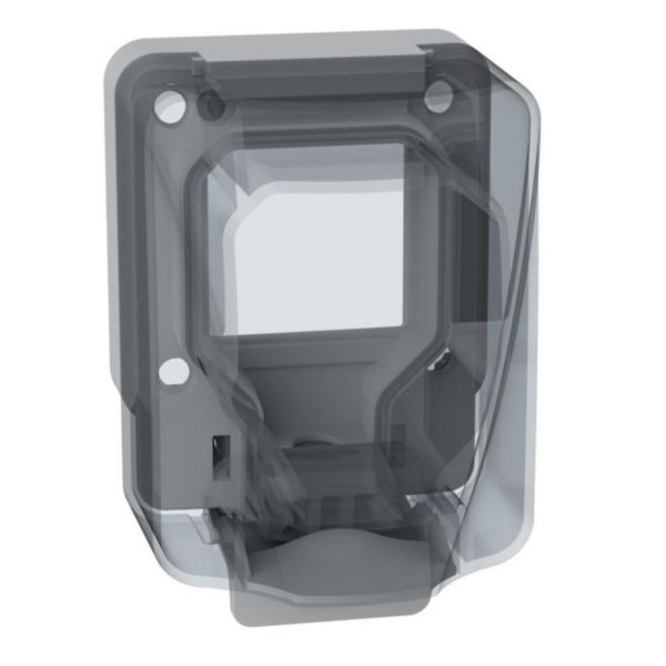IP66 Cover - 2 modules (the IP protection rate is guarantee when plugs is in and Cover is closed).