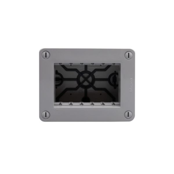 IP40 Box - 3 modules - Grey 