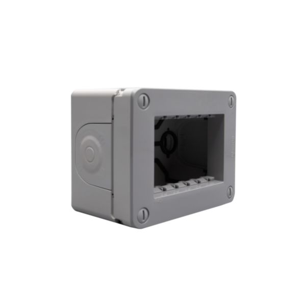 IP40 Box - 3 modules - Grey 