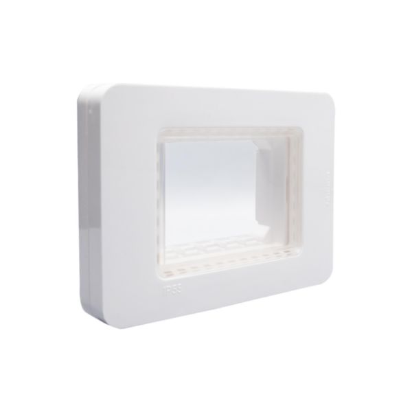 IP55 Cover plate - 3 modules - white