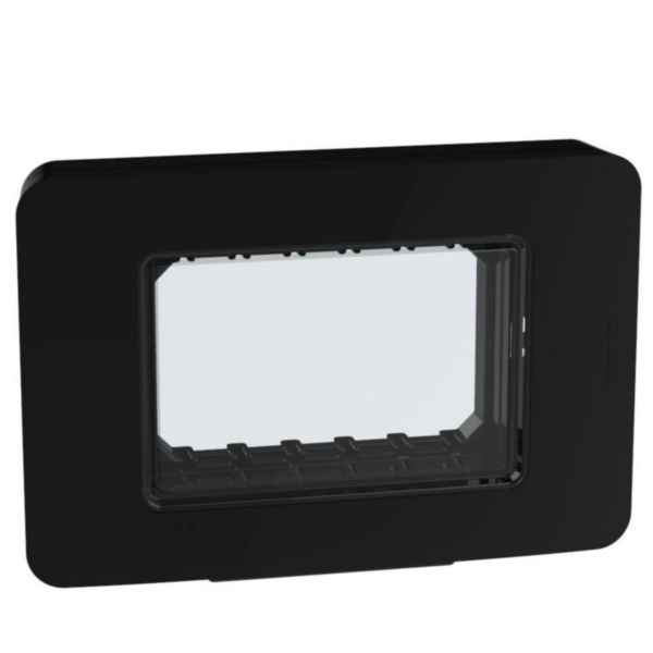 IP55 Cover plate - 3 modules - Black