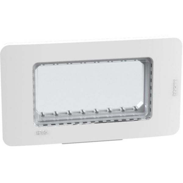 IP55 Cover plate - 4 modules - white
