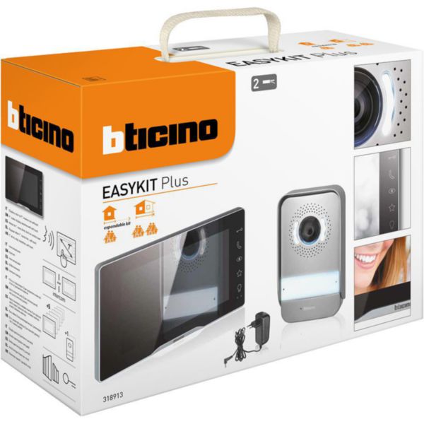 7" Mirror Black finish EASYKIT Plus with plug-in power supply