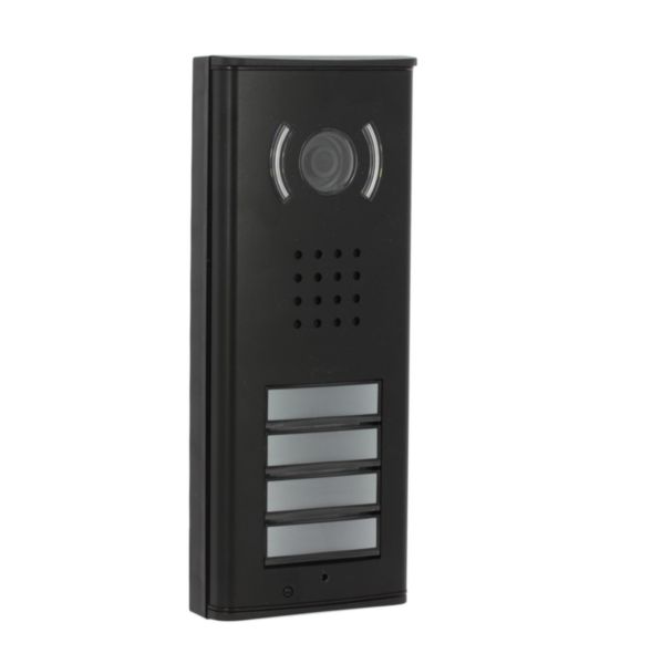 Linea 2000L2 video entrance panel with 4 pushbuttons – black finish