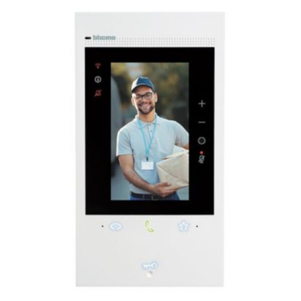 Classe 300EOS connected 2-wires / Wi-Fi white video internal unit with integrated Alexa voice assistant