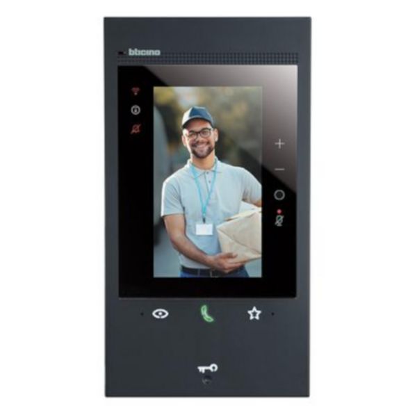 Classe 300EOS connected 2-wires / Wi-Fi Black video internal unit with integrated Alexa voice assistant