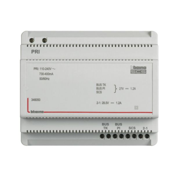 6 DIN power supply for 2-wires audio e video system 6 DIN power supply for 2-wires audio e video system