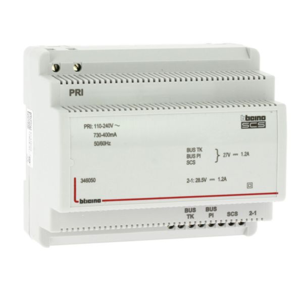 6 DIN power supply for 2-wires audio e video system 6 DIN power supply for 2-wires audio e video system