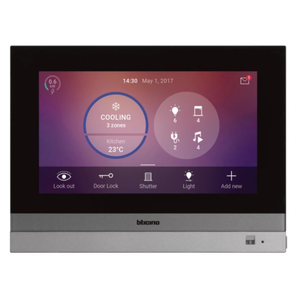 HOMETOUCH - 7" touch screen for managing all MyHOME_Up functions.