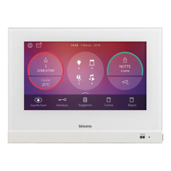 HOMETOUCH - 7" touch screen for managing all MyHOME functions. White