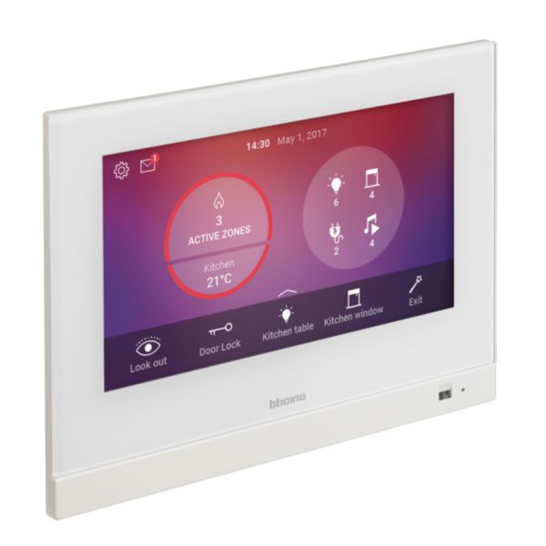 HOMETOUCH - 7" touch screen for managing all MyHOME functions. White