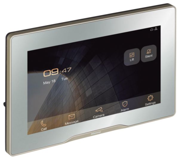 Standard 7" Touch screen video indoor unit - mirror finishing