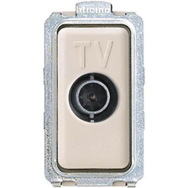 Terminal coaxial socket -10dB attenuation, for centralised TV systems