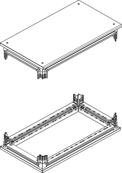 Kit of top and base for cabinets HDX 850x350mm