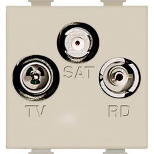 Star demixed coaxial socket for single-user aerial systems