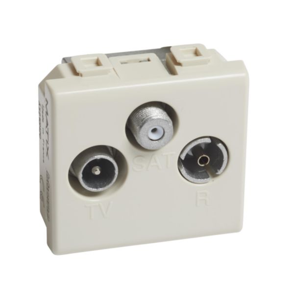 Star demixed coaxial socket for single-user aerial systems