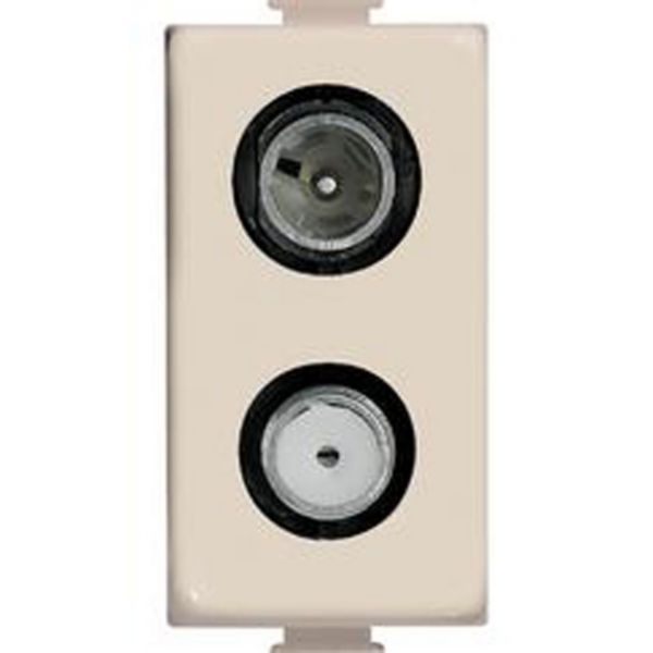 Star demixed coaxial socket for single-user aerial systems