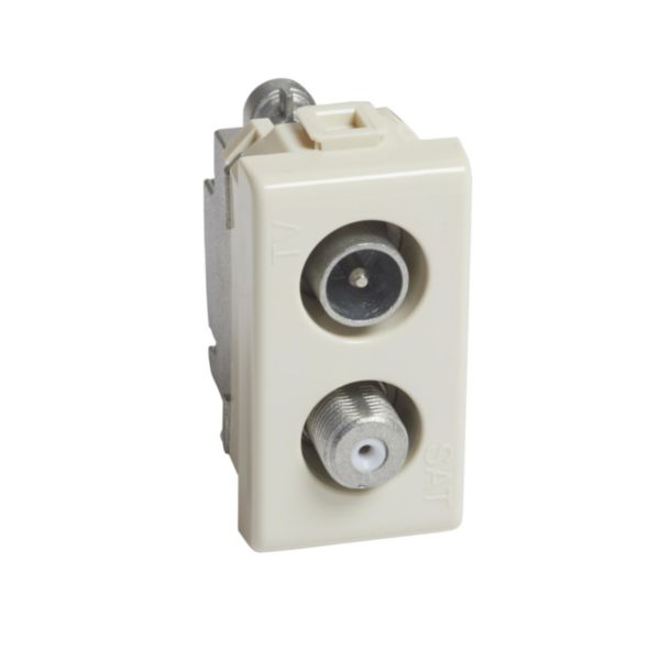 Star demixed coaxial socket for single-user aerial systems