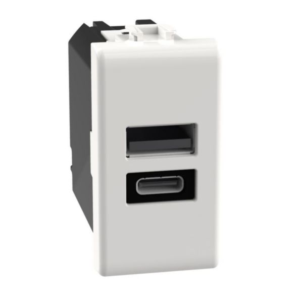 USB charger with 2 type A and C ports - 20W