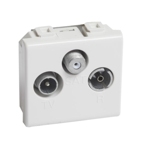 Star demixed coaxial socket for single-user aerial systems