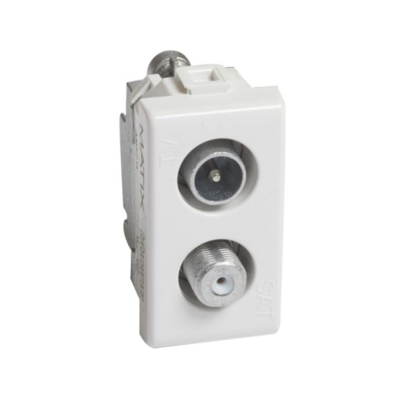 Star demixed coaxial socket for single-user aerial systems
