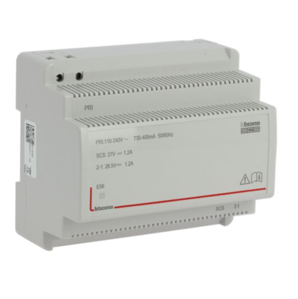 Power supply with input voltage 110 – 240 Vac.