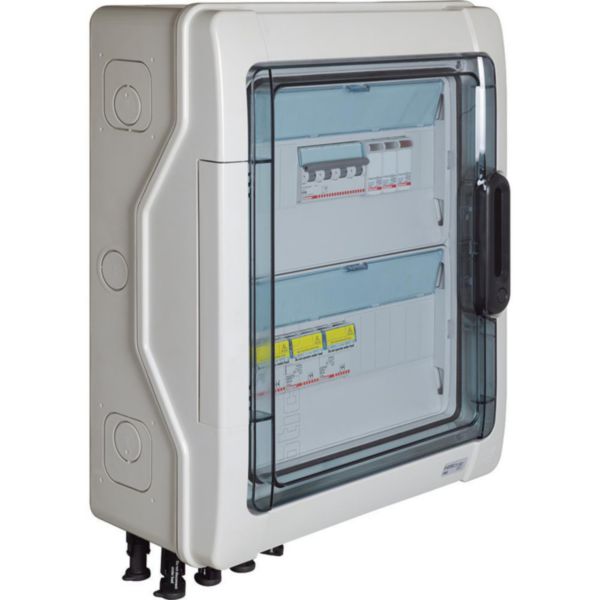 Pre-wired string box for photovoltaic system