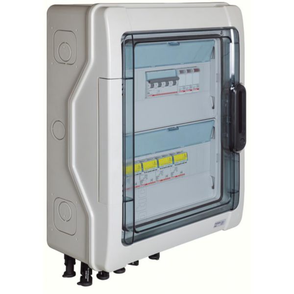 Pre-wired string box for photovoltaic system