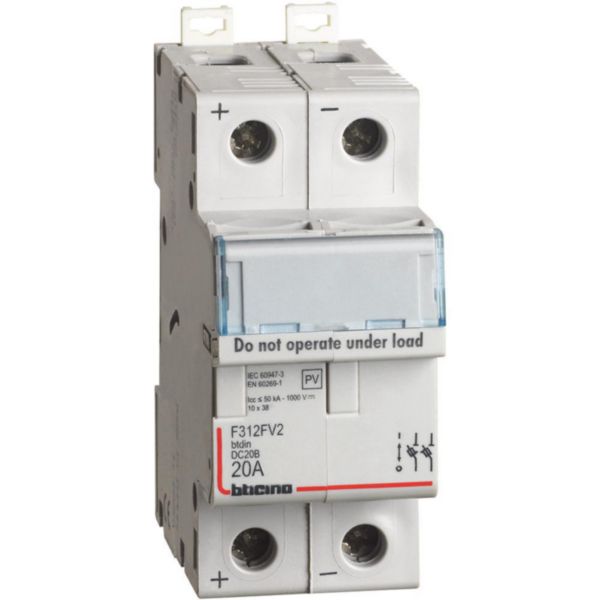 Fuse carrier 2P for photovoltaic - Vn= 1000Vdc