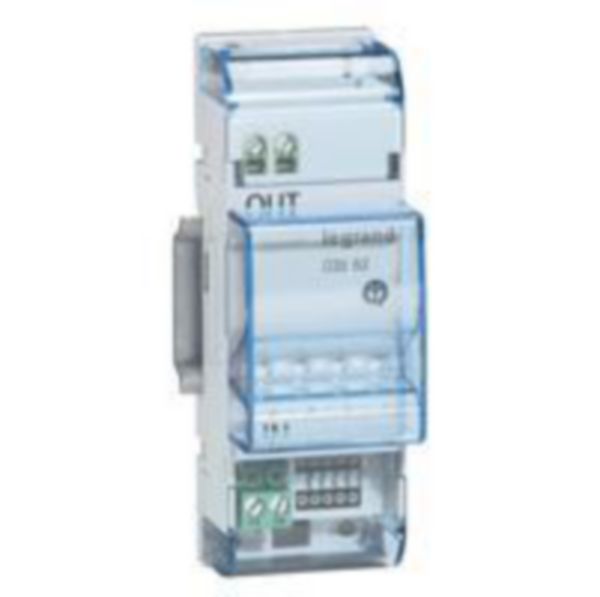 Interface between SCS BUS based systems, dedicated to different functions - 2 lowered DIN modules