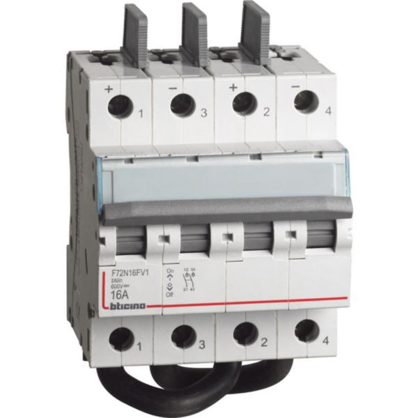 Modular disconnector for photovoltaic category DC21B - In= 16A - Vn= 600Vdc