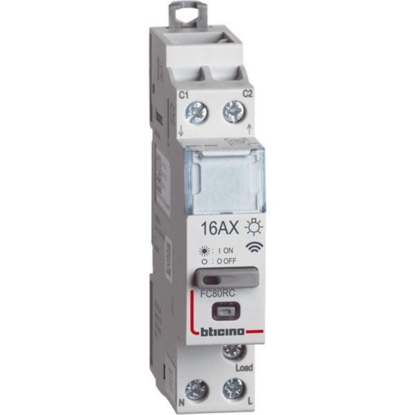 DIN smart relay for Light control with maximum absorption In = 16 A