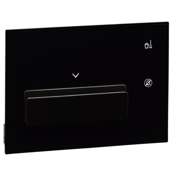 Black BASE touch badge holder, Premium line in BUS-SCS with RID reader for hotel room power supply.