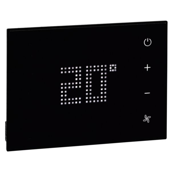 Temperature probe with backlit display, in plastic material (Black color)