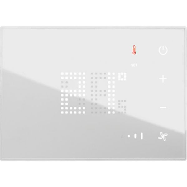Temperature probe with backlit display, in plastic material (White color)