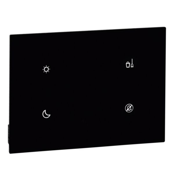 2-scenario control + DND and MUR controls 4-control device, in plastic material (Black color). 