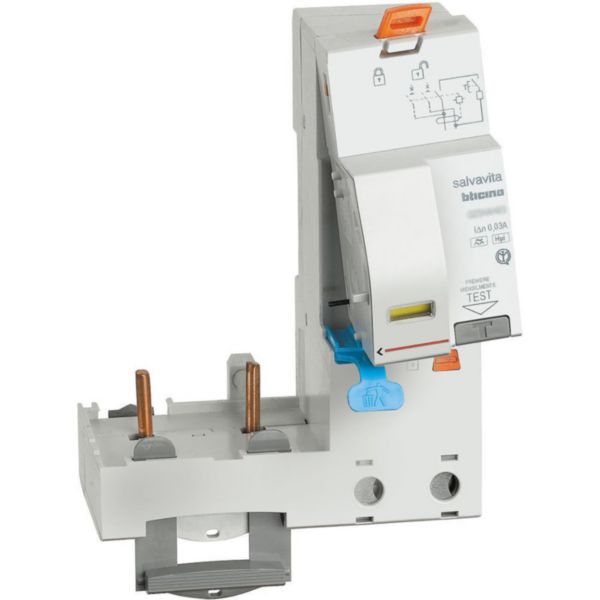 Earth leakage module 2P - type F - In= 63A - Idn= 30mA - Vn= 230/400Vac