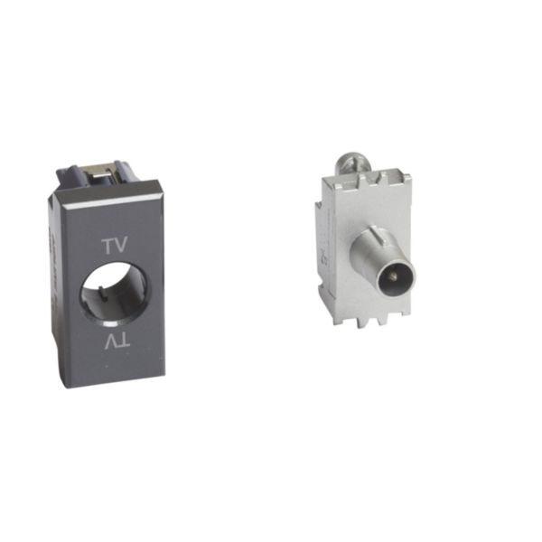 Star coaxial socket for single-user aerial systems, also remote powered and centralised