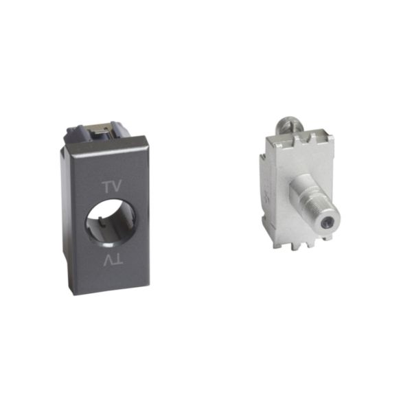 Type-F coaxial socket - impedance 75 ohm