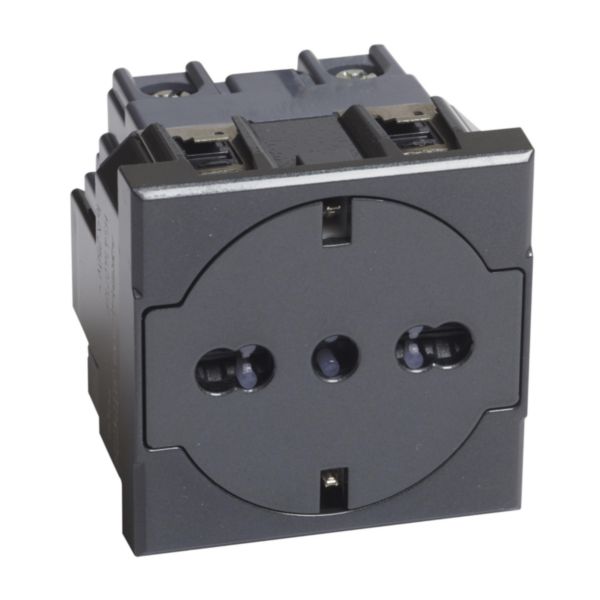 Flat socket German and Italian standard