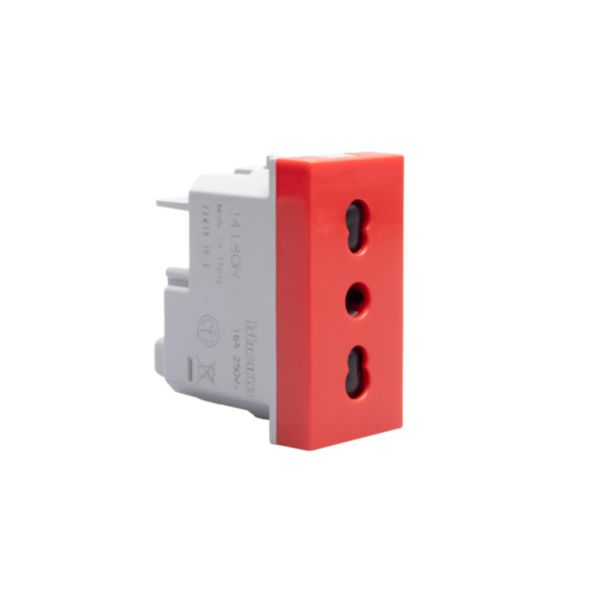 Italian standard P17/11 socket outlets. 2 P+E 16 A 250 Va.c. 